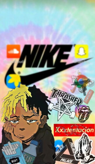 cute xxx tentacion wallpaper with Nike brand