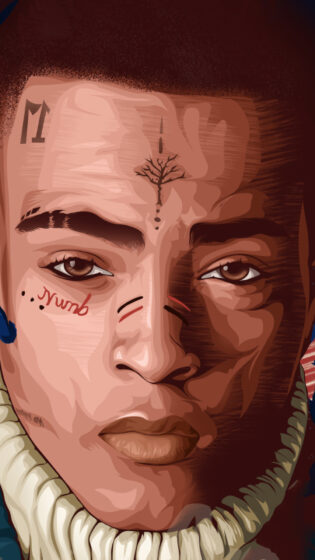 xxx tentacion wallpaper with close-up drawings