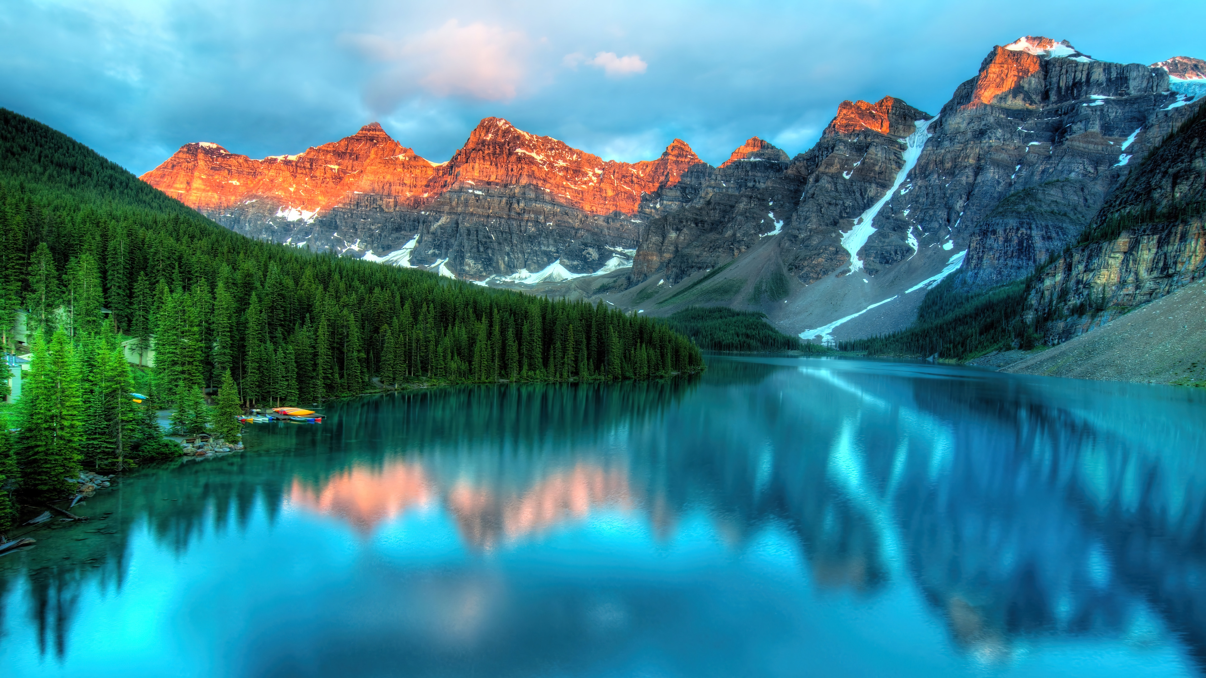 blue lake landscape wallpaper 4k for pc