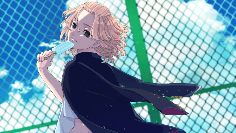 Download Tokyo revenges wallpaper with Mikey eating ice cream 38440x2160