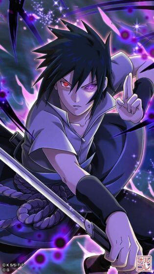 Uchiha Sasuke wallpaper in sword pose