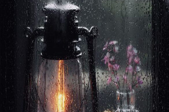 Winter wallpaper with rain