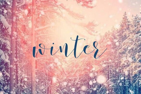 Winter wallpaper with text