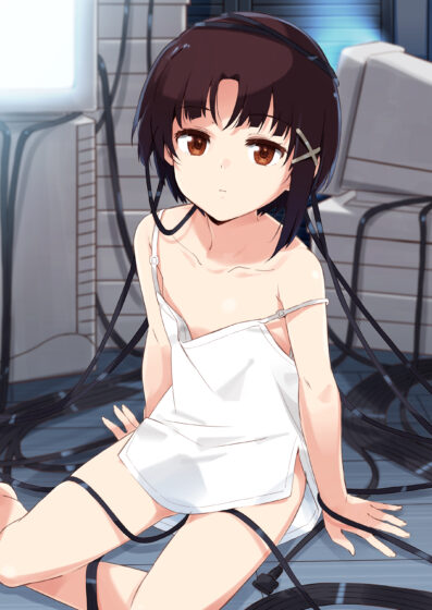 Free Lain wallpaper with innocent expression 2149x3035