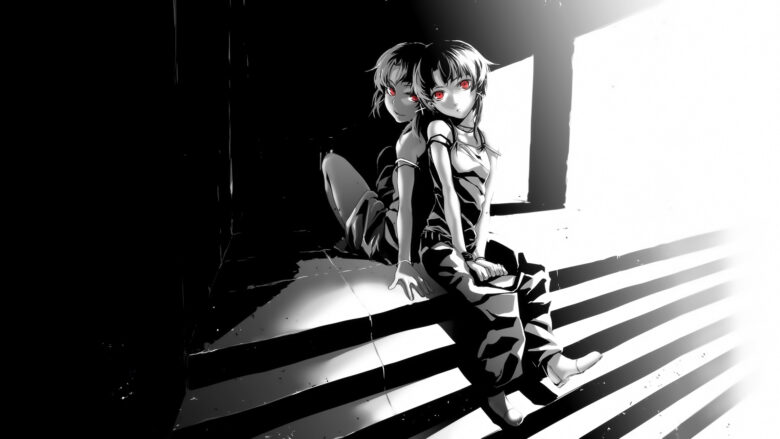 Lain wallpaper with black and white Dull HD 1920x1080