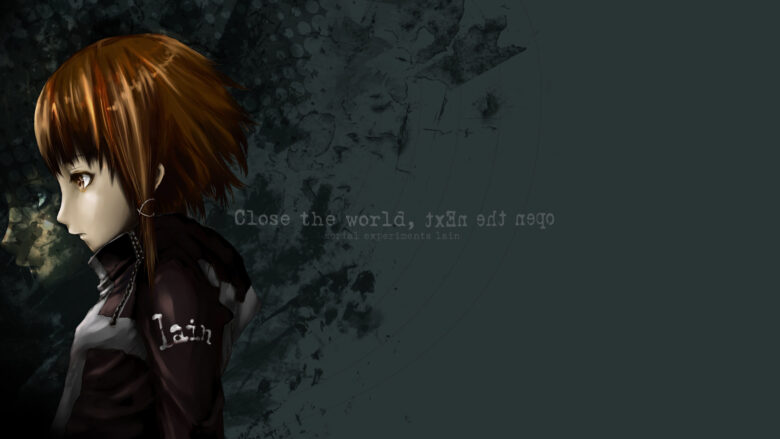 Lain Wallpaper with dark background 1920x1080