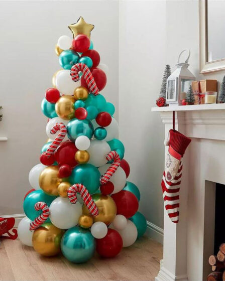 Christmas tree with balloons 1080x1350