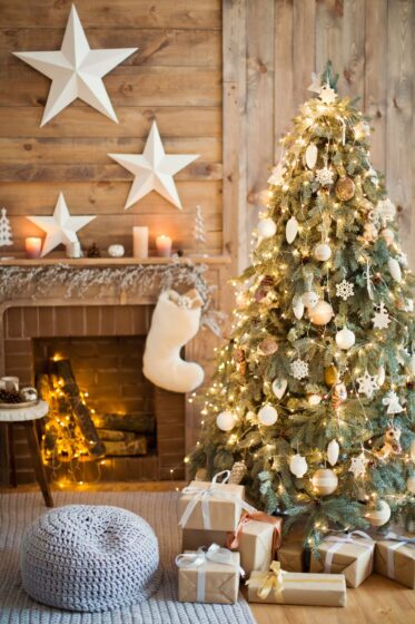 Christmas tree with gifts under the tree 1414x2121