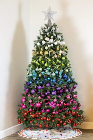 Multi-layered colorful Christmas tree 736x1104