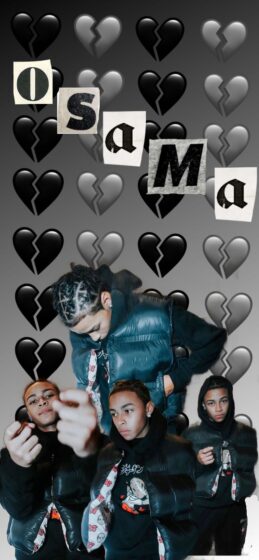 Best dd osama wallpaper with black hearts 736x1593