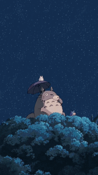 Best gif wallpaper with Totoro anime 750x1340