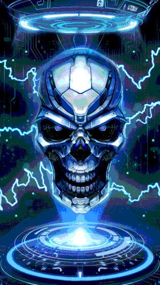 cool wallpaper gifs with scary skulls 1080x1920