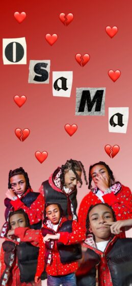 Free best dd osama wallpaper with red hearts 736x1593