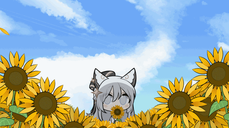 little girl and sunflower field gif wallpaper 1920x1080