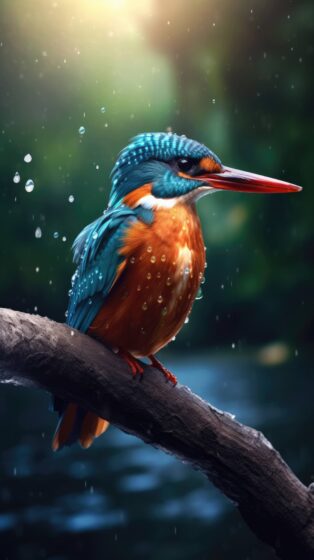 4k wallpaper phone with 3d bird 2152x3840