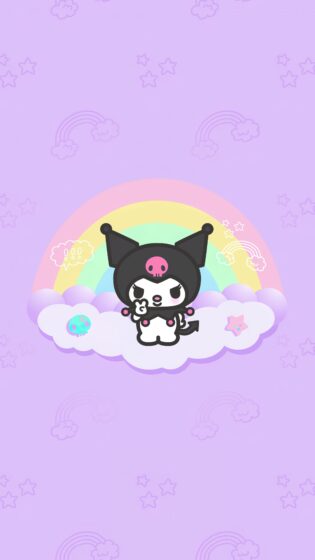 4k wallpaper phone with kuromi-hello kitty 2160x3840