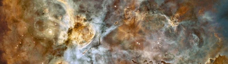 5120x1440 wallpaper shows the beauty of the galaxy