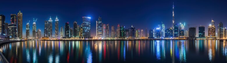 5120x1440 wallpaper with bright city theme