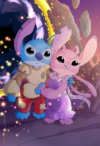 Angel and Stitch wallpaper in cosplay costume 1754x2560