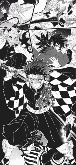 best cool Demon Slayer manga pannels wallpaper for iPhone 1284x2778