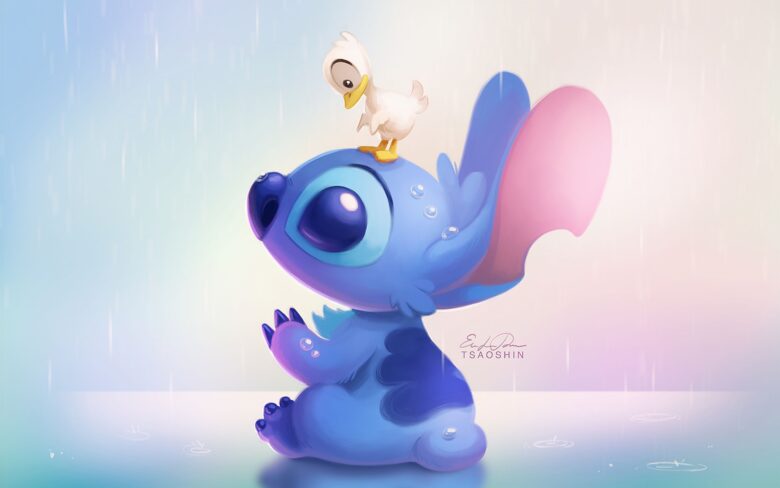 best cute adorable stitch wallpaper 2K for pc 2880x1800
