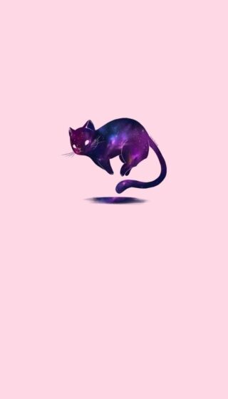 cat pfp aesthetic wallpaper with pink background 840x1472
