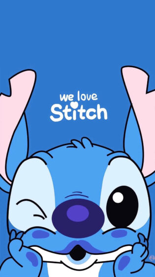 cute stitch wallpaper in chin-up position 1200x2133