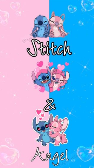 Cute, unique Angel and Stitch wallpaper 720x1278