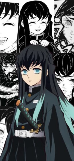 Demon slayer manga panels wallpaper Muichiro 1284x2778