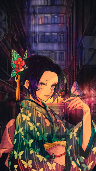 demon slayer pfp wallpaper shinobu wearing kimono 1080x1920