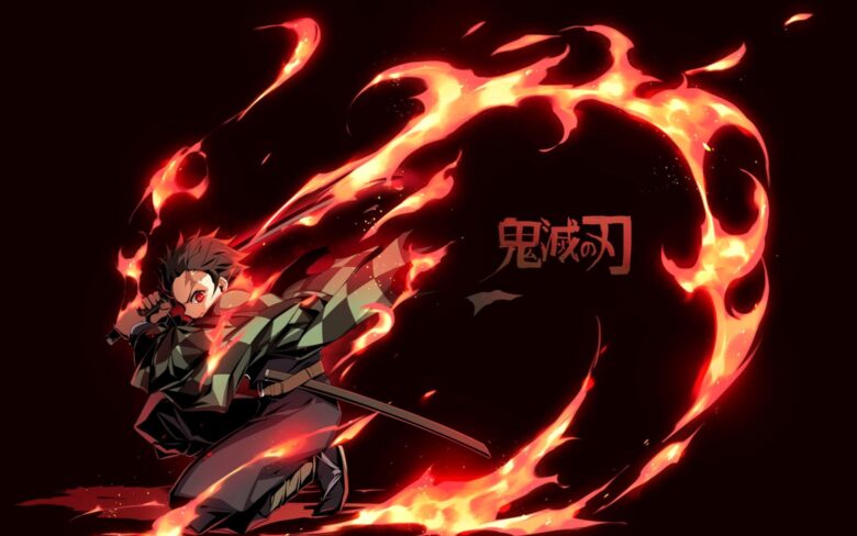 demon slayer pfp wallpaper Tanjiro unleashes a fire attack 1920x1200