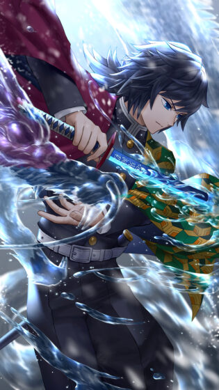demon slayer wallpaper phone with Tomioka picture 2160x3840