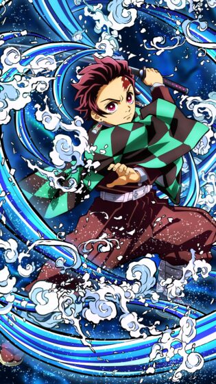 down load 4k wallpaper phone with demon slayer 2160x3840