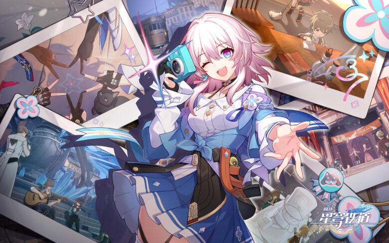 honkai star rail wallpaper pink haired girl holding camera 2560x1600