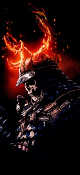 Japanese devil 4K wallpaper phone 1284x2778