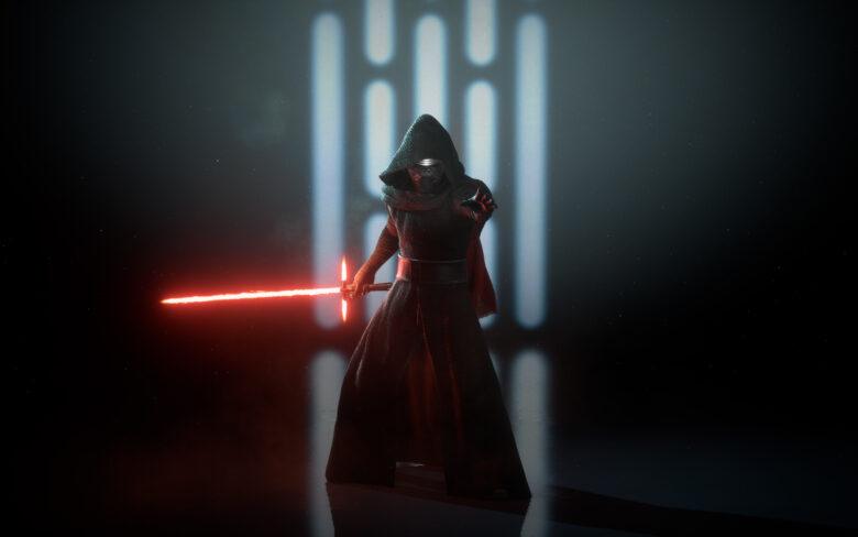Kylo Ren wallpaper Full HD with red sword pose 1920x1200