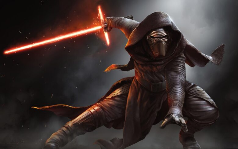 Kylo Ren wallpaper in battle preparation position 2880x1800