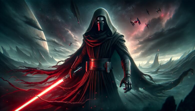 Kylo Ren wallpaper with cool red sword pose 3584x2048