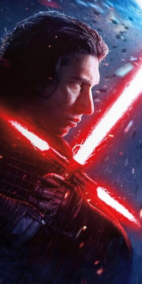 Kylo Ren wallpaper with side profile 1080x2160