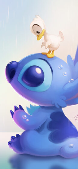 lovely, cute Stitch iPhone wallpaper 2K 1242x2688