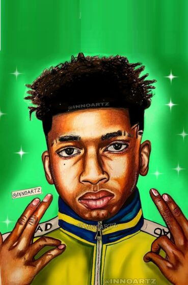 nle choppa wallpaper animated with green background 1080x1640