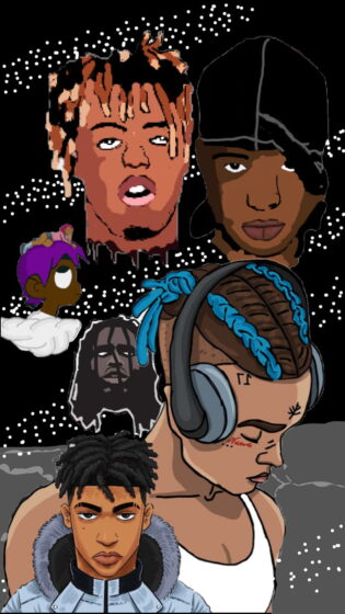 nle choppa wallpaper animated with many angles 800x1422