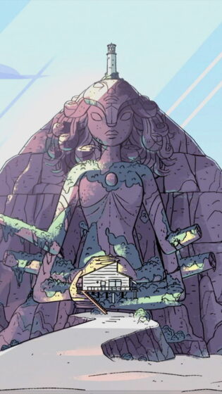 obsidian steven universe wallpaper in the form of rocky mountains 850x1511