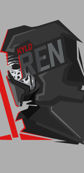 simple 2D kylo ren wallpaper 1440x2960