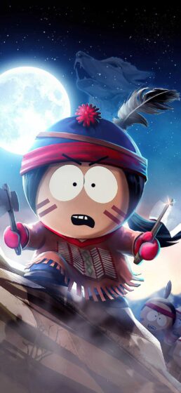 south park wallpaper with images of characters wearing native clothes 1080x2340