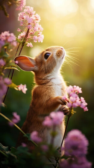 Spring iphone wallpaper with cute squirrel 800x127