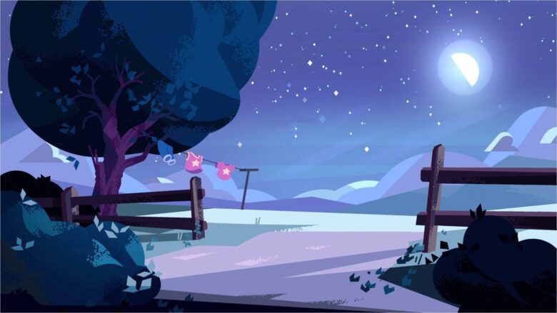 steven universe desktop background with night scene 1922x1082