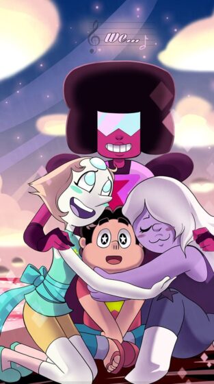 steven universe phone wallpaper people hugging each other 725x1296