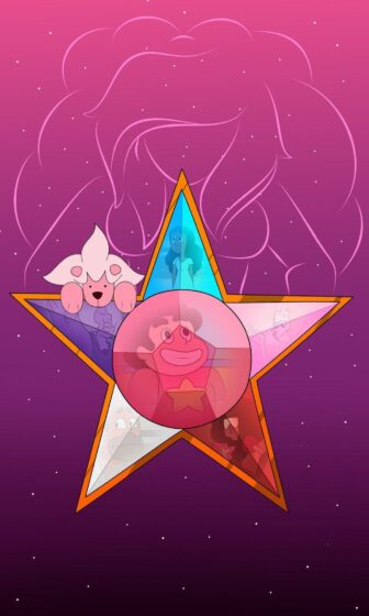 steven universe phone wallpaper with pink background 1024x1707