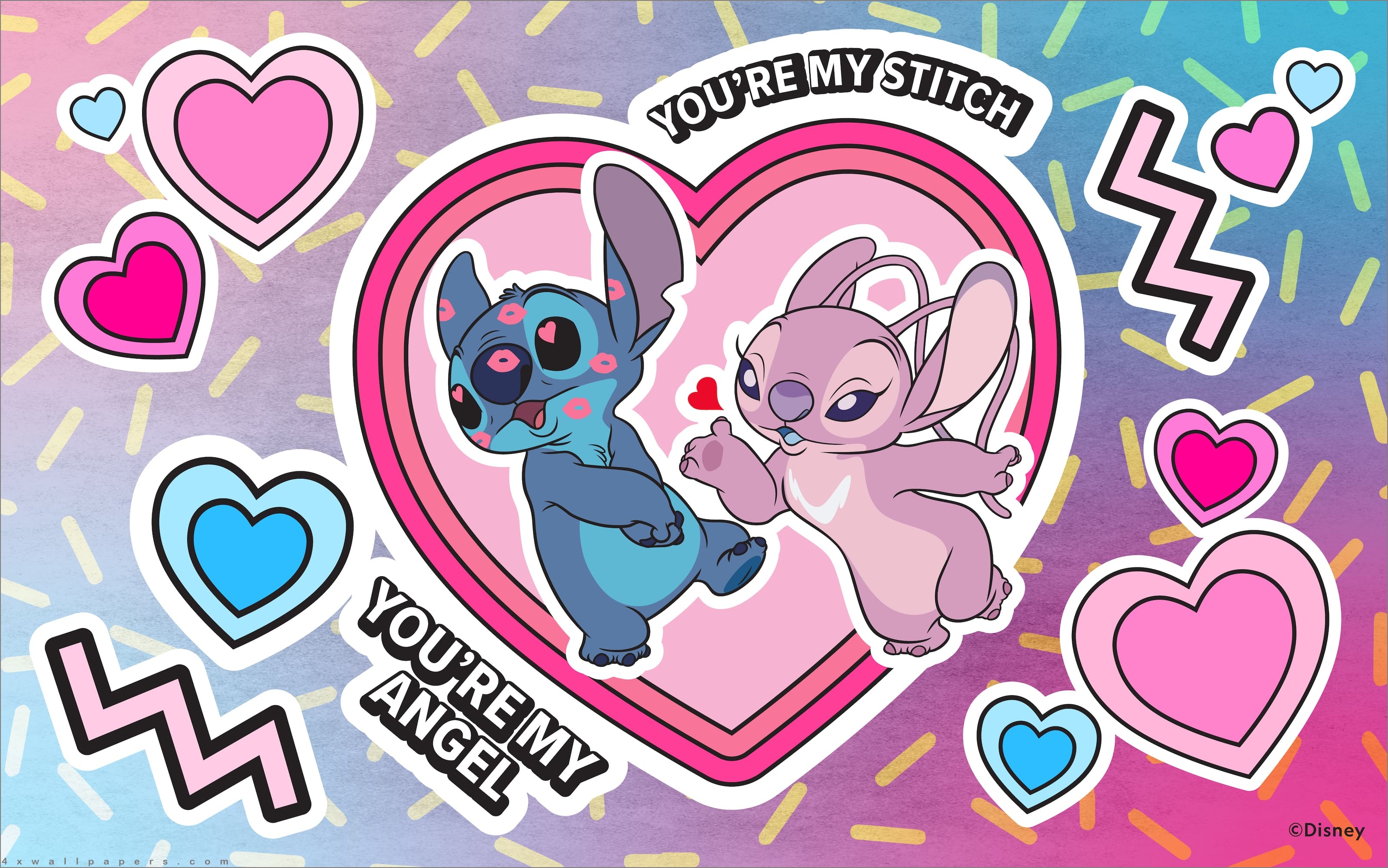 Stitch and angel wallpaper posted by andrew robert